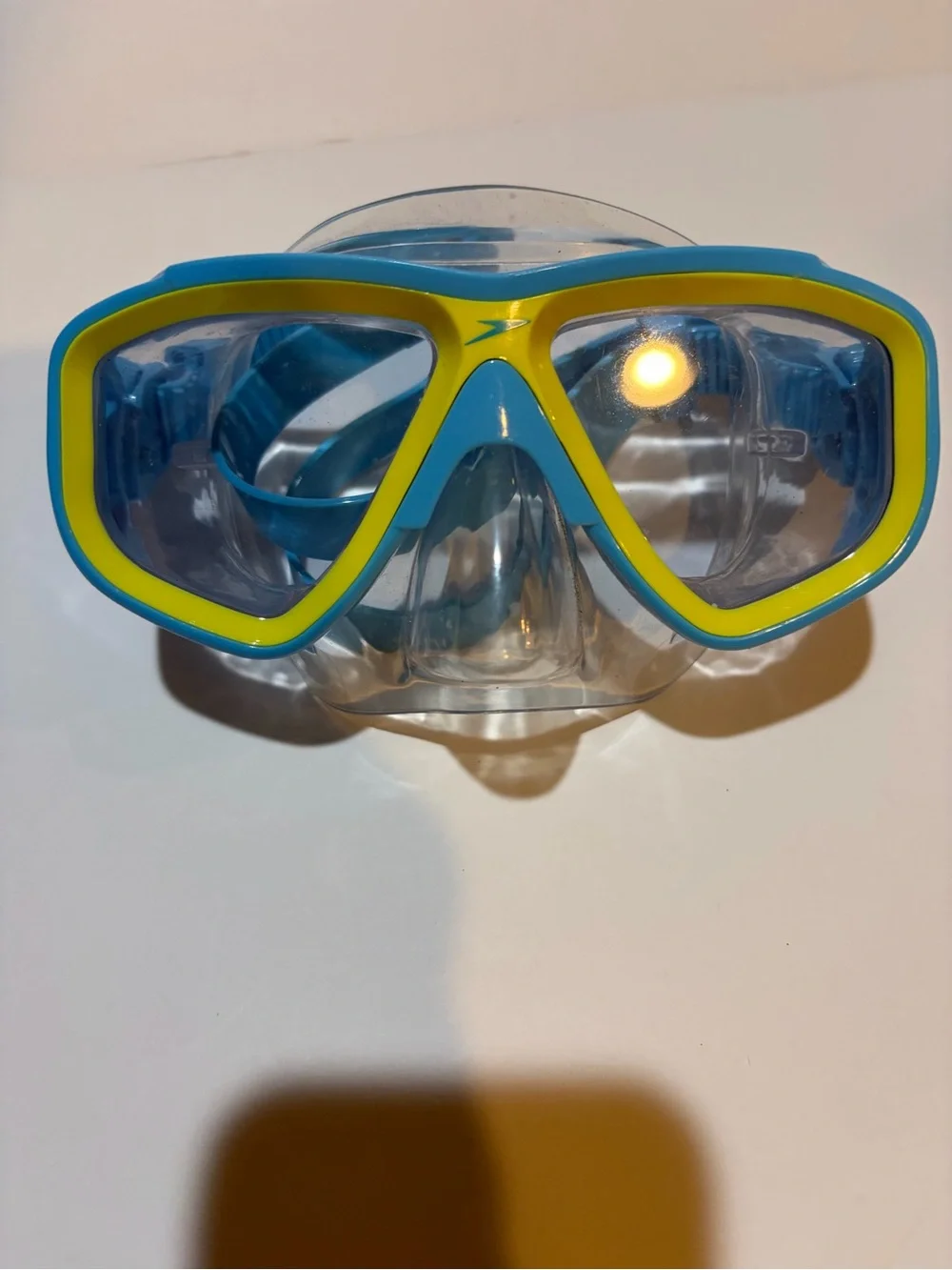 Kids Blue & Yellow Speedo Swim Mask - Lightweight Snorkel Goggles